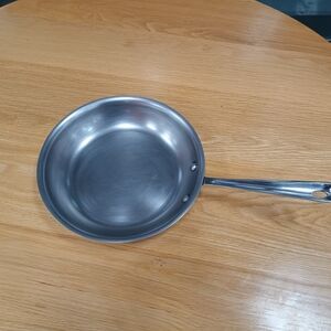 Stainless Steel Skillet - Brushed Silver Finish
